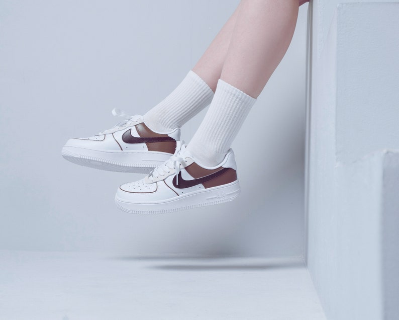 custom air force 1 brown