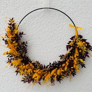 Dried flower wreath - metal ring - wedding gift - door wreath - loop - dried flower loop