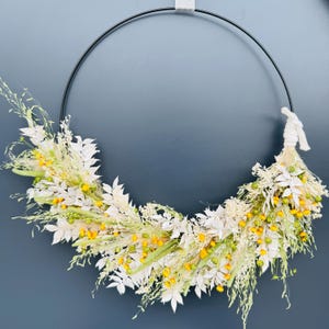 Dried flower wreath - metal ring - wedding gift - door wreath - loop - dried flower loop