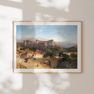 Huge Medieval Cityscape | VINTAGE Natural Oil Painting Wall Art Town Decor Mural Art Beautiful Scenery Art Paint Artwork Old Painting