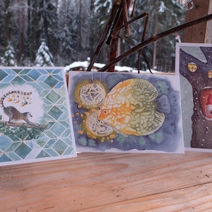 Set di biglietti d'auguri natalizi con 3 motivi