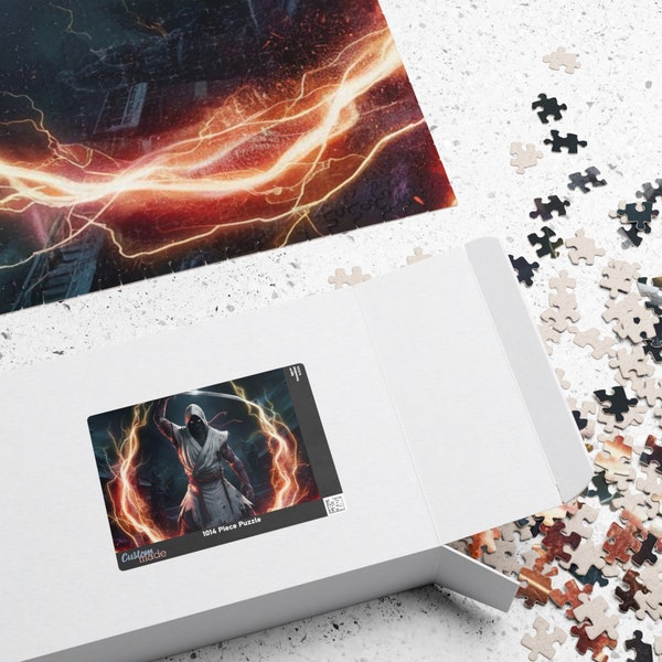 Ninja Jigsaw Puzzle - Dark Fantasy Print - Puzzle for Kids - Puzzle Board - Puzzle Box