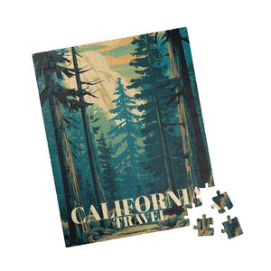 Nature Puzzle, California Puzzle, Yosemite National Park, Jigsaw Puzzle Box, Birthday Gift for Nature Lover