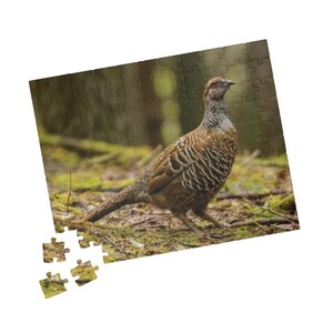 Grouse Puzzle, Nature Print, Birthday Gift for Bird Lover, Jigsaw Puzzle Box, Wildlife Art, Animal Print
