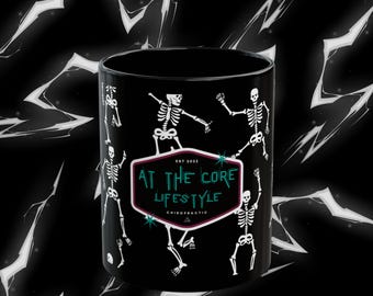 At the Core Lifestyle Black Mug | Chiropractor | Skeletons | Trendy Coffee | Daily Motivation | Coffee & Kindness