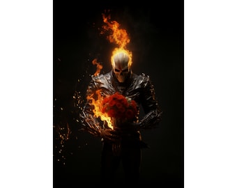 Marvel Ghost Rider Poster | Dark Aesthetic, Flowers, True Gentleman