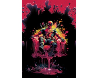 Deadpool Slime Chair Poster | Chimichair Chaos Wall Art