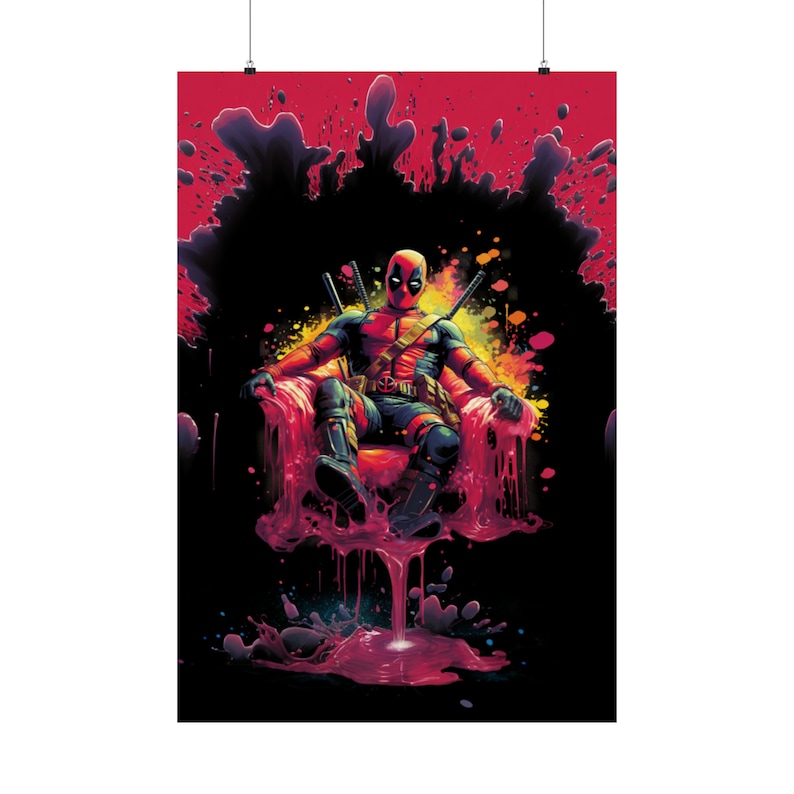 Deadpool Slime Chair Poster | Chimichair Chaos Wall Art image 1