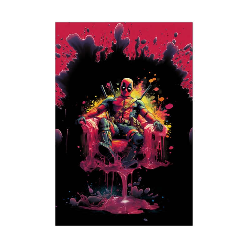 Deadpool Slime Chair Poster | Chimichair Chaos Wall Art image 2