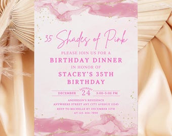 誕生日の招待メーカー-無料の誕生日の招待カード| DesignCap SIXEIGHT ピンク リボン 誕生日招待状 女の子の誕生日の招待状 ミニマリズム 誕生日パーティー招待状 20枚入り 封筒付き