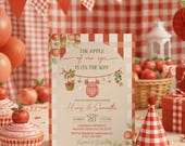 Apple Baby Shower Invitation Template, Girl, Printable (Digital Download) BS1