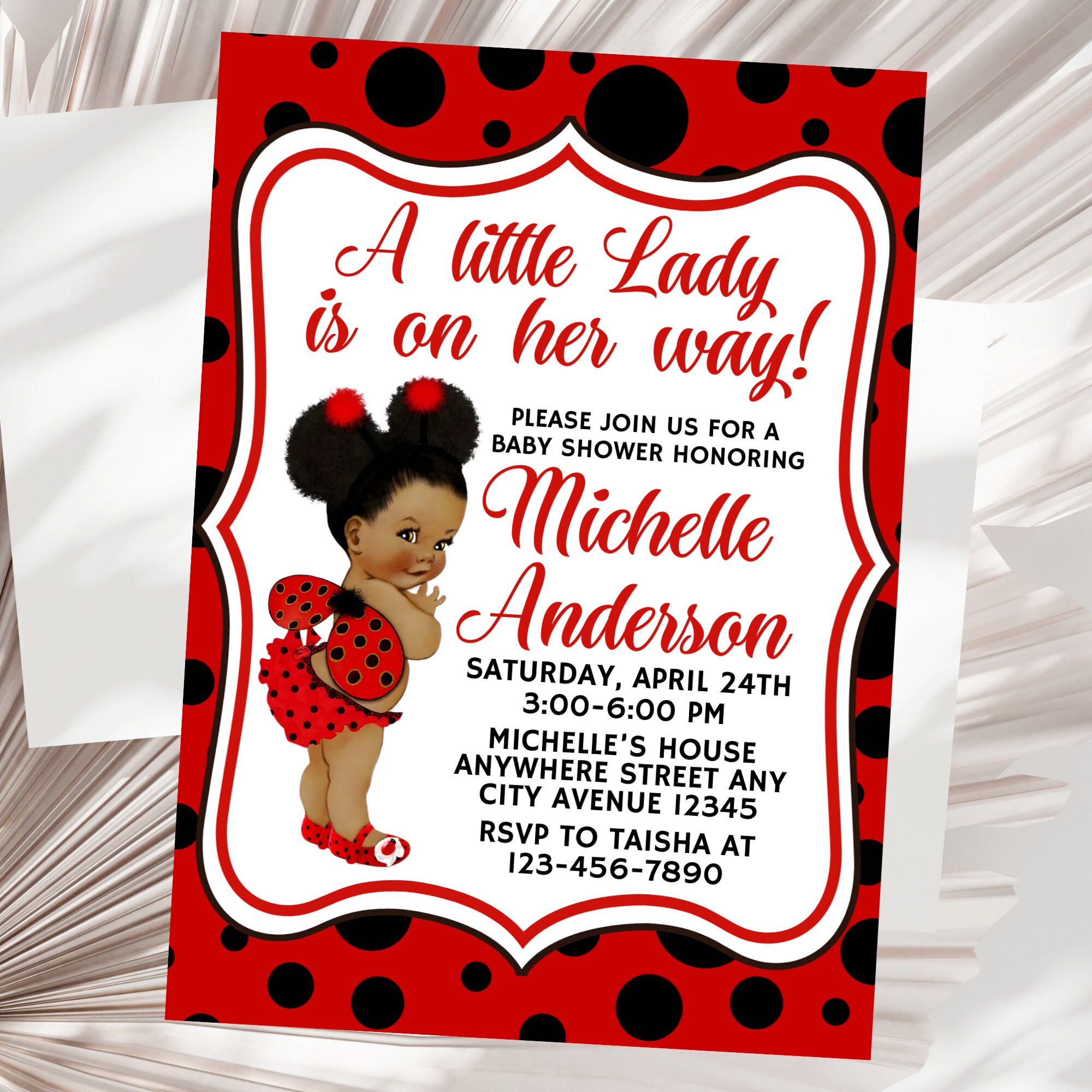 Amazon.com : Your Main Event Prints Ladybug Baby Shower