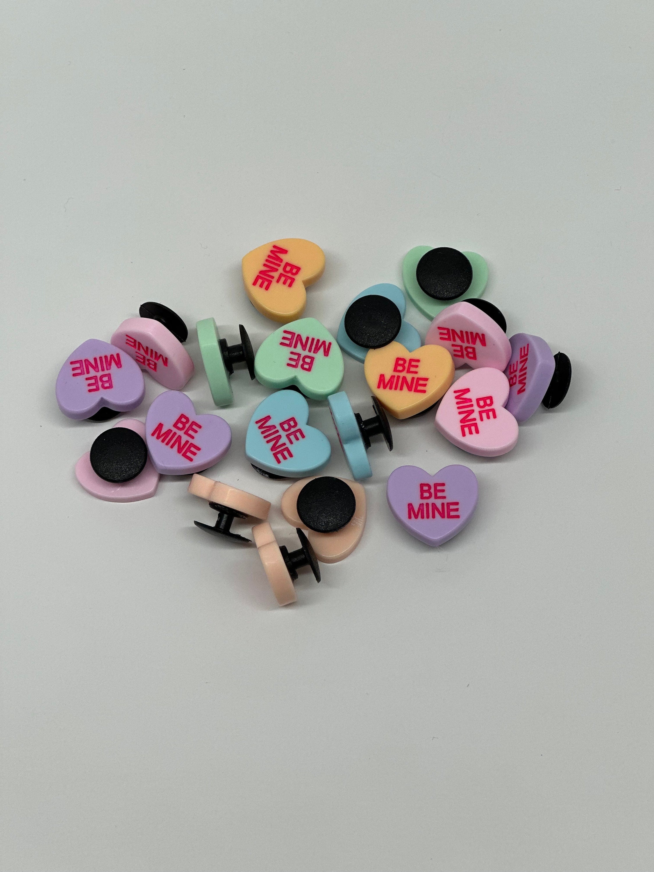 Valentine's Day Heart Croc Charms, Crocs Shoe Charm Candy Hearts,  Conversation Hearts, Valentine's Hearts, 