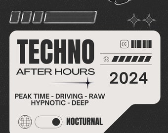 Techno After Hours Music - 2024 | Peak | Driving | Raw | Hypnotic [ HQ MP3 Format 320kbps] Full-Length Tracks | DJs | Digital Download