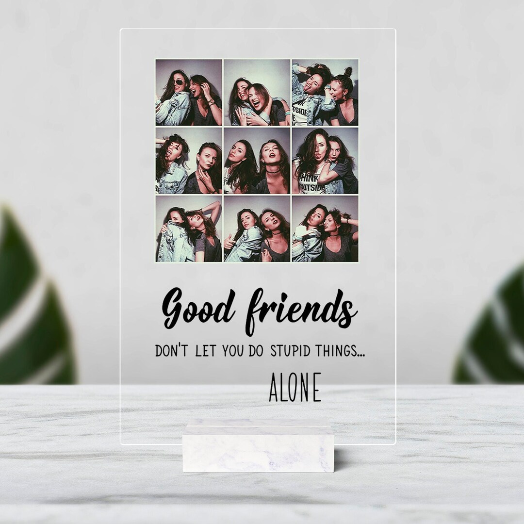 Personalized Photo Plaque Bestfriend Gift, Gift for Her, Gift for Him, Photo Collage, Best ...