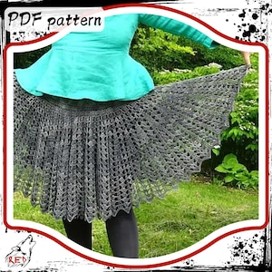 Crochet pdf pattern - Dark Princess Skirt