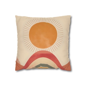 Sol capa de almofada sol geométrico travesseiro espiritual sol lance travesseiro moderno caso de almofada luz do sol lance travesseiro acento decoração para casa