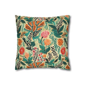 Kantha Pattern Pillow Cover Kanta Qanta Embroidery Indian Patterns Vintage Cushion Case Bohemian Throw Pillow Home Decor Unique Design