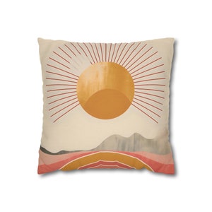 Sol capa de almofada sol geométrico travesseiro espiritual sol lance travesseiro moderno caso de almofada luz do sol lance travesseiro acento decoração para casa