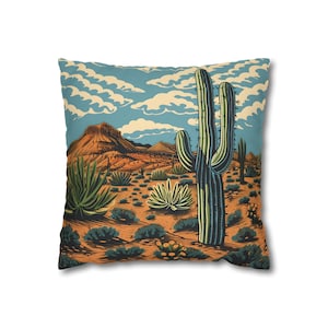 Throw Pillow Cactus Desert Pillow Cover Southwestern Cushion Case Desert-themed Pillow Cover Cactus Decorative Pillow Housewarming Gift