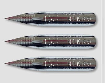 NIKKO PEN NIB Tipo G Cromado 3 uds./Paquete - Hecho en Japón