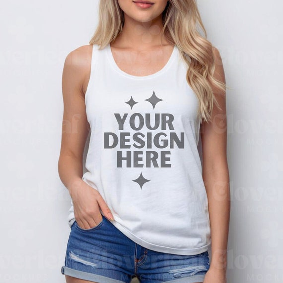 Next Level 1533 White Mockup Tank Top Mock-up Racerback Tank