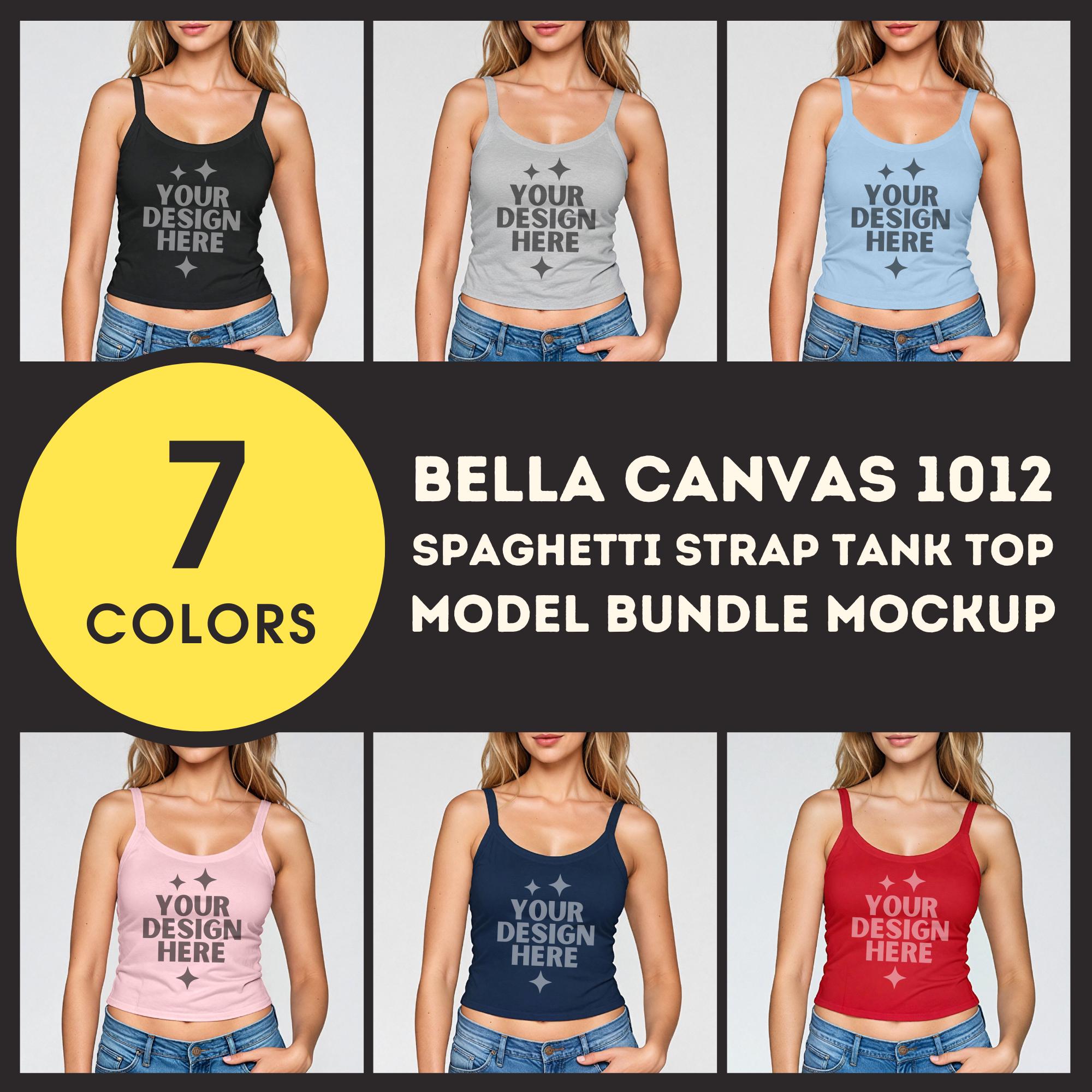 Bella Canvas 1012 Bundle Mockup Spaghetti Strap Tank Top Mock up