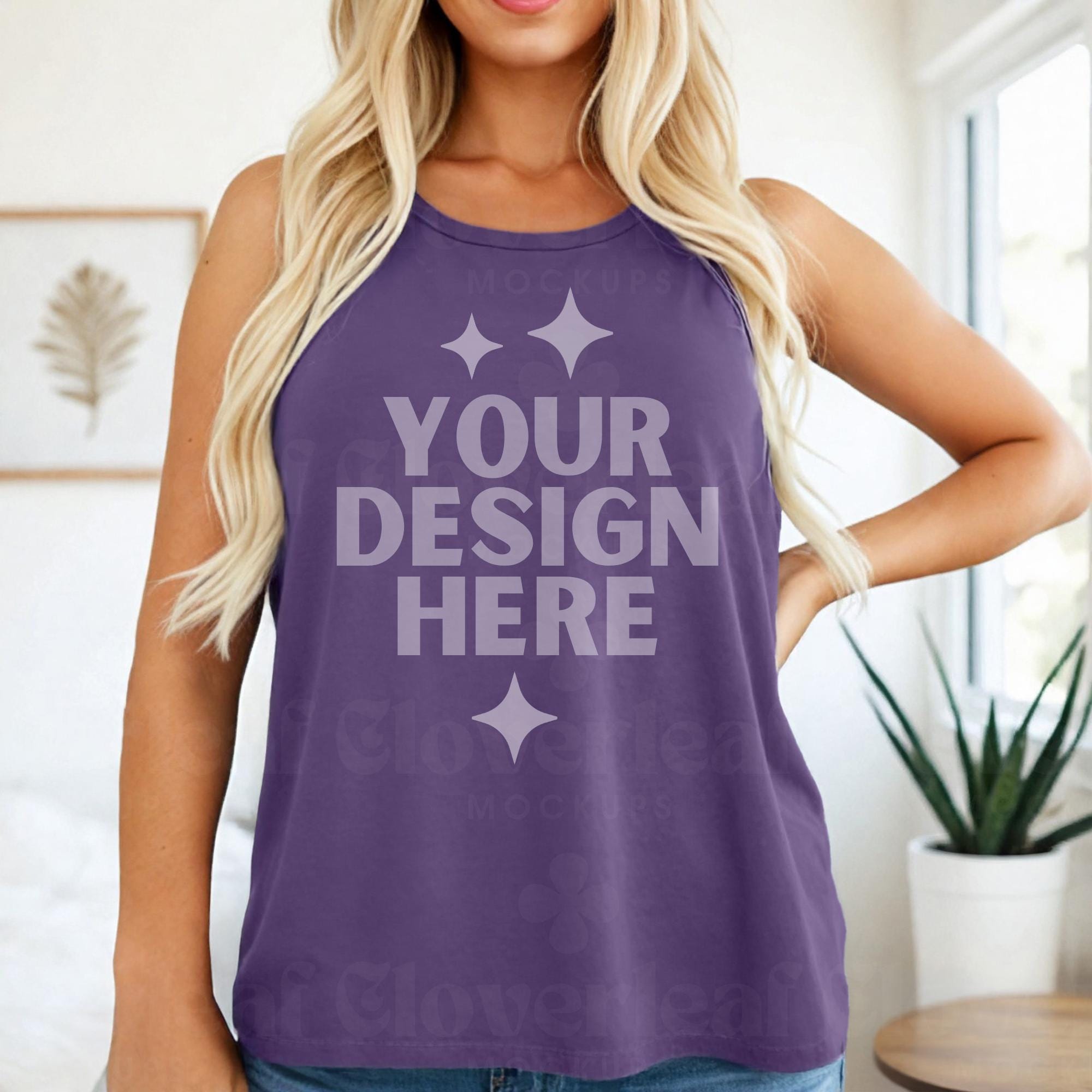 Comfort Colors 9360 Grape Mockup CC9360 Tank To Mock-up CC 3936 Grape Women Model Garment-Dyed Tank Top Aesthetic Boho Mock up