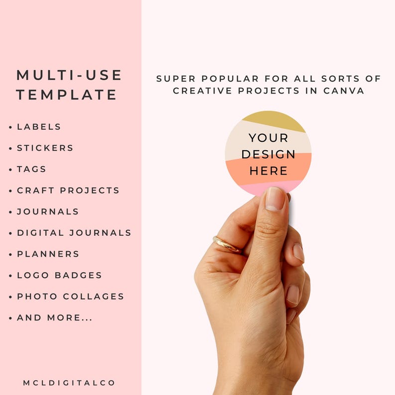 3.5 Inch Circle Template Canva Drag and Drop Frames - Etsy