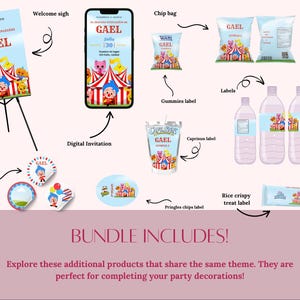 Plim Plim Birthday BUNDLE | Editable Digital Invite | Personalized Party Package
