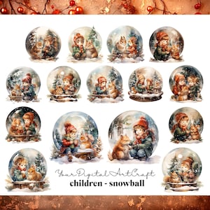 Clipart Noël vintage 15 PNG HD fichiers numériques utilisation commerciale artisanat cartes Mixed Media papier bullet junk journal sticker