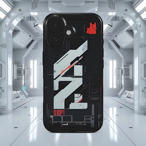 Cyberpunk Futuristic Sci-Fi MagSafe Tough mobilskal för iPhone 18, 17, 16, Pro Max och magnetiskt skal för Samsung S26, 25, Pixel 11, 10