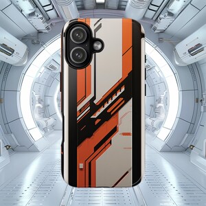 Futuristic Sci-fi Cyberpunk style Future Tech Art phone case for iPhone 17,16,15,14 Pro Max Samsung  S26,S25,S24,S23 Google Pixel 9,8,7,6