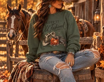 Keep It Old Fashioned sweatshirt | Cowboy Hat & Cocktail Crewneck