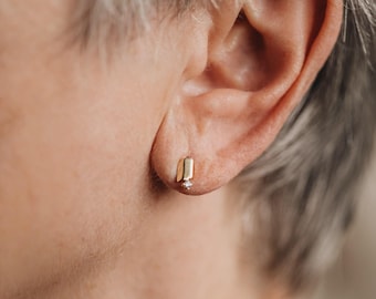 Pendientes colgantes con diamantes de circonita cúbica: oro vermeil de 18 quilates, plata de ley / Mia