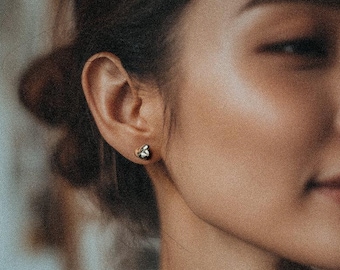 Gold Knot Stud Earrings – Minimalist Everyday Jewelry, Water-Resistant & Hypoallergenic Gift for Her | Salma