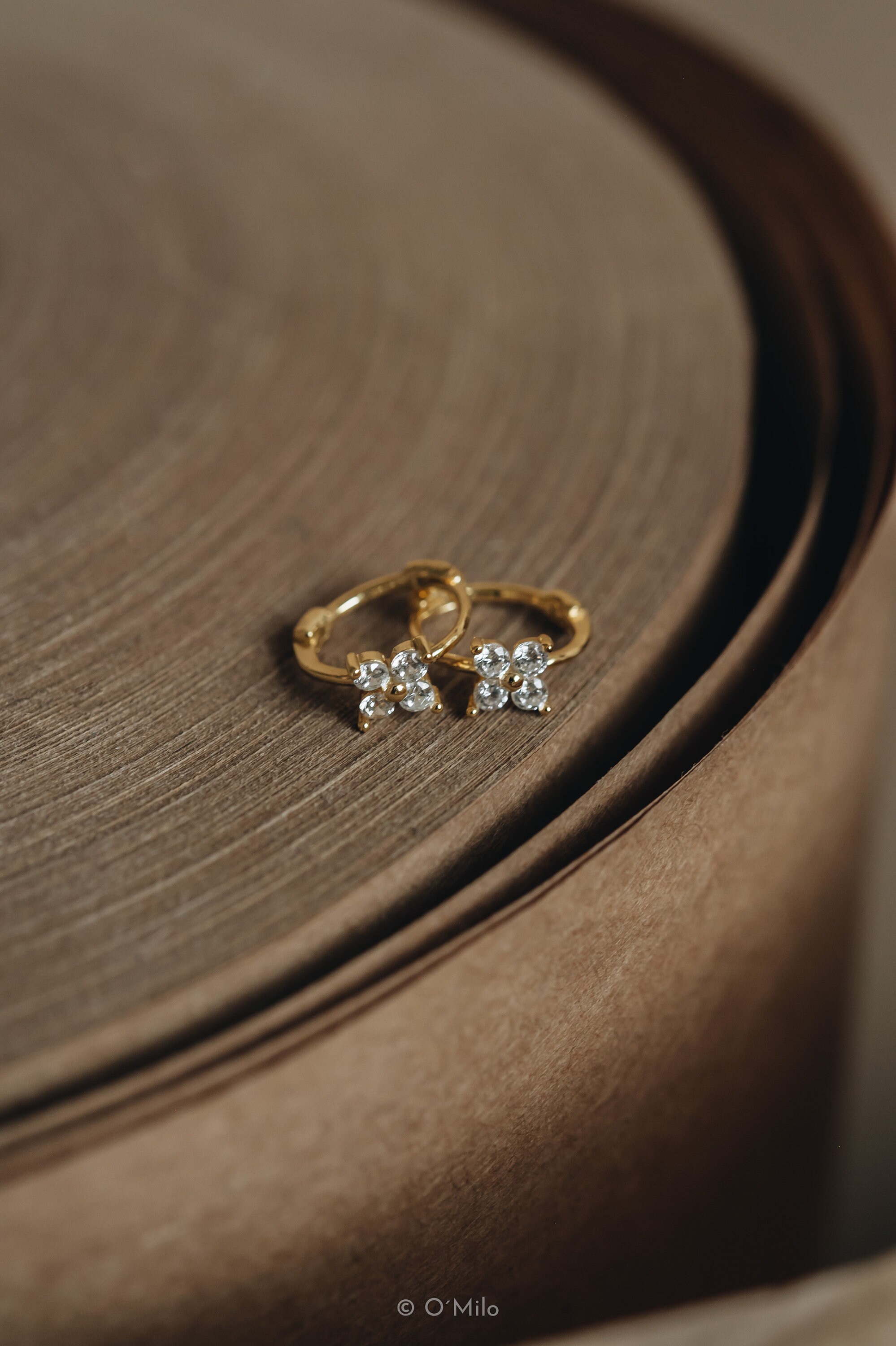 Argento Sterling 925 Orecchini a Cerchio con Margherite, Orecchini a Cerchio con Fiori Eleganti Orecchini Rotondi a Cerchio per Donne Orecchini a Cerchio con Cartilagine Forata (Oro Rosa