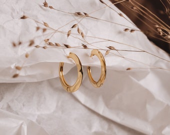 Gold Hoop Earrings, Earrings for Mom, Gift for Mama, Circle