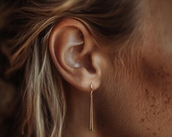 Boucles D'oreilles Pendantes Or 18K Sur Argent 925 - Pavé Zircones, 43mm