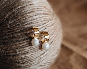 Freshwater Pearl Studs, Pearl Wedding Earrings, Bridal Earrings, Wedding Earrings For Brides, Valentines Gift for Her | Nura