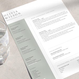 Plantilla de currículum Word Carta de presentación Canva Paquete de CV Currículum de 2 páginas Foto profesional Documentos de Google Solicitud de empleo de 1 página Ejecutivo LinkedIn