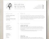 Resume Template Word Canva CV Download Editable ATS Friendly Modern Professional Cover Letter Simple Minimalist Job Application Design diy