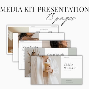 Aanpasbare mediakit presentatiesjabloon 13 pagina's Instagram-influencer UGC Blogger CV-blad Modelset Kaart Canva Social Media-acteur