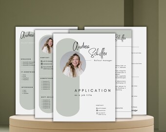 Modelli di applicazione moderni Modello di CV tabulare in inglese foglio di copertina applicazione studente studente esempio minimo di lettera di presentazione Canva