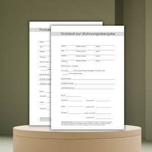 Modern apartment handover protocol PDF landlord tenant to do list move out move in inspection apartment purchase template Canva download owner