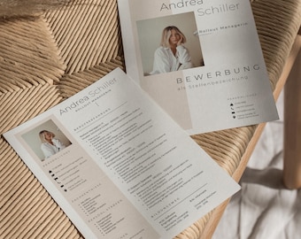 Application template Canva application kit experienced professionals sample resume template cover sheet motivation letter management direct download