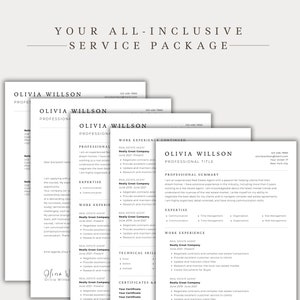 Plantilla de currículum limpio Canva ATS amigable CV moderno solicitud de empleo profesional asistente de carta de motivación fácil Paquete de currículum editable bricolaje