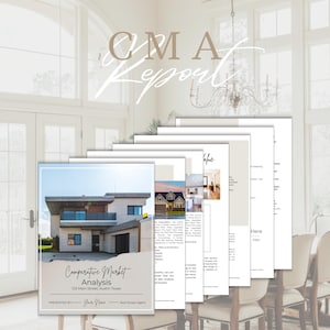 CMA Packet Real Estate Clients Guide Realtor Template Canva Marketing market analysis Guide Seller Presentation editable digital download