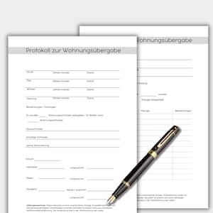 Modern apartment handover protocol PDF landlord tenant to do list move out move in inspection apartment purchase template Canva download owner