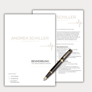 Plantilla de currículum de enfermera Canva Carta de presentación de enfermería alemana RN Currículum de nueva enfermera Currículum de enfermera registrada Boho Beige Paquete de currículum de nuevo graduado LPN